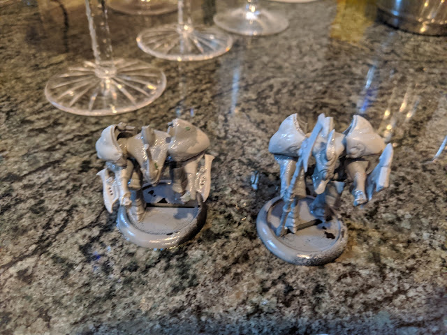 Models after 24hrs in LA\'s Totally Awesome. Still a lot of primer on them but almost all the other paint has come away.