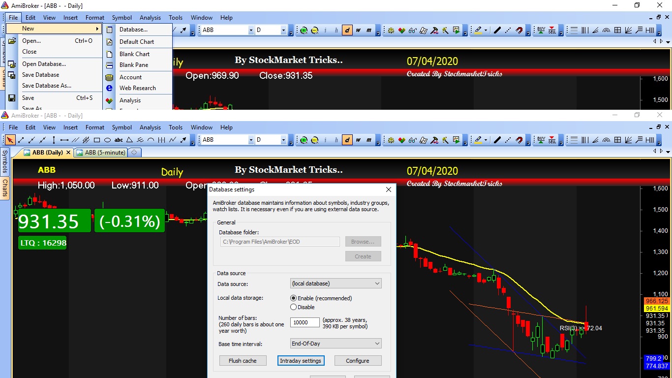 Amibroker not enough data available