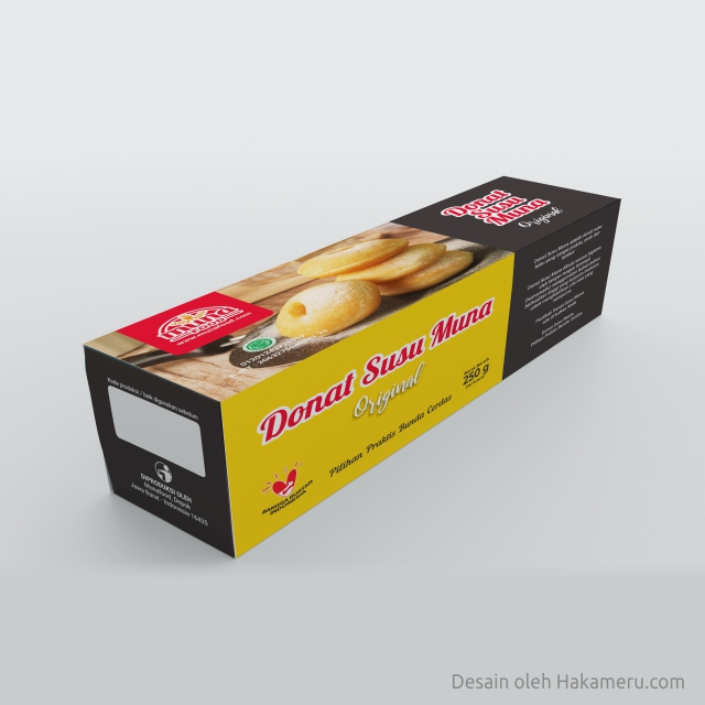 Desain Kemasan Packaging Box Donat Susu Frozen Munafood