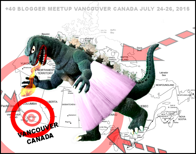 Melanie's interpretation of plus-40 blogger meetup in Vancouver, July 2015
