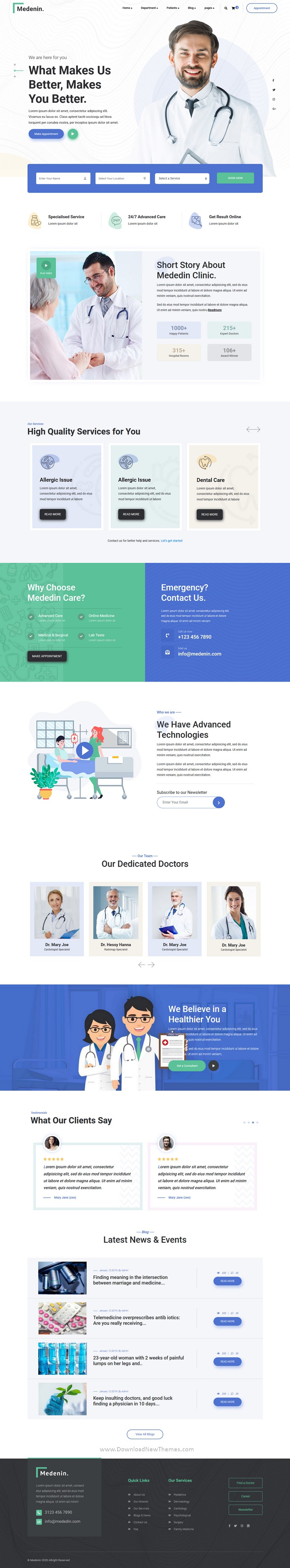 Medical & Health Website Template