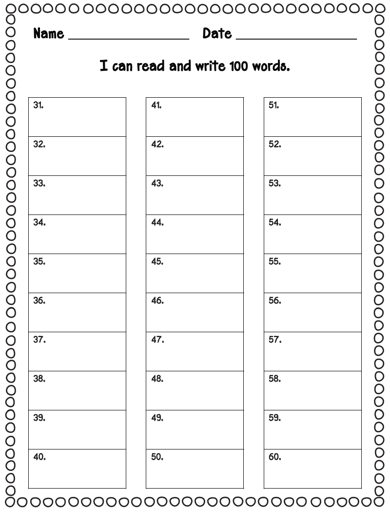 first-grade-funtastic-100th-day-of-school-i-can-write-100-words-freebie