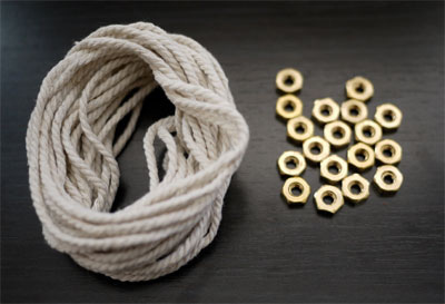 {how to: braided brass hex nut bracelet}