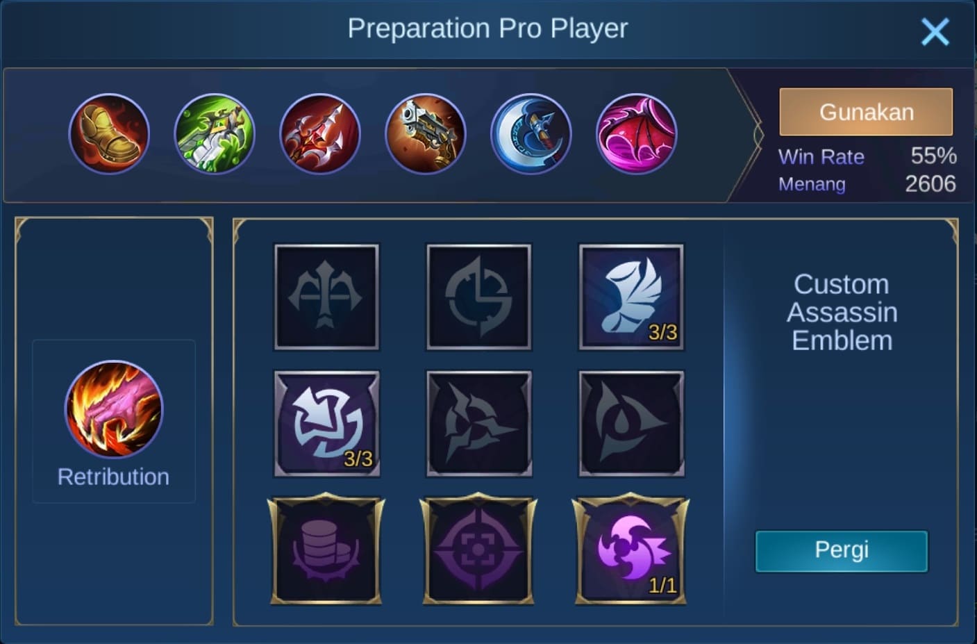 build item saber 2021