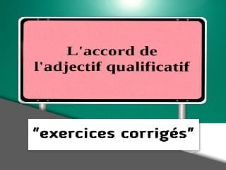 l'accord de l'adjectif qualificatif exercices avec correction