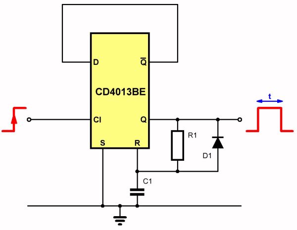 Микросхема cd4013be схема включения