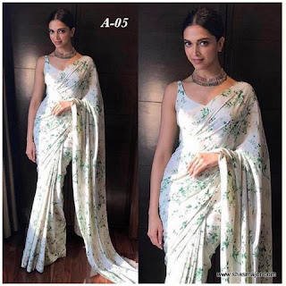 plain georgette sarees with designer blouse