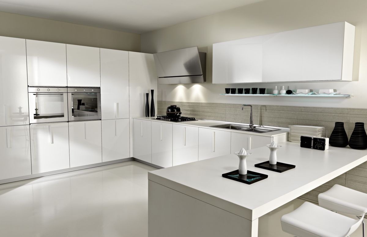 White Modern Kitchen Design Ideas