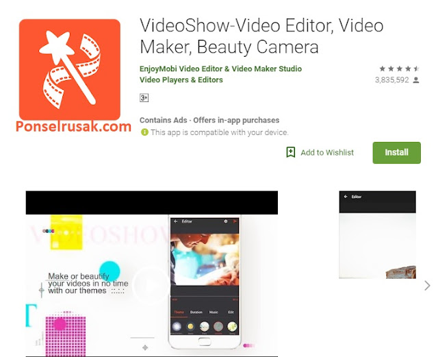Aplikasi Video Show Aplikasi untuk membuat video terbaik.