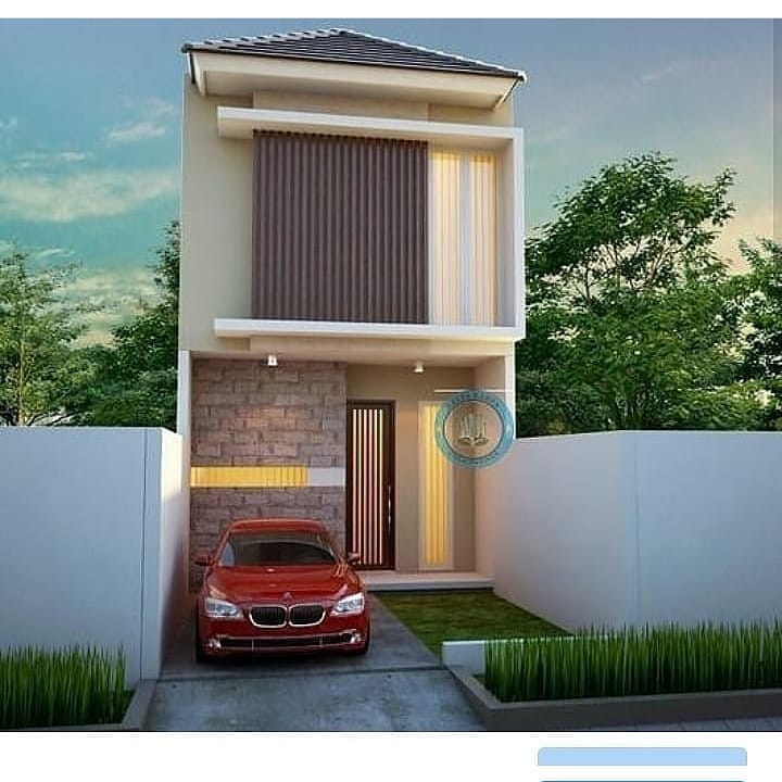 Desain Rumah Lantai 2 Dengan Lebar 4 Meter Berserta Rencana