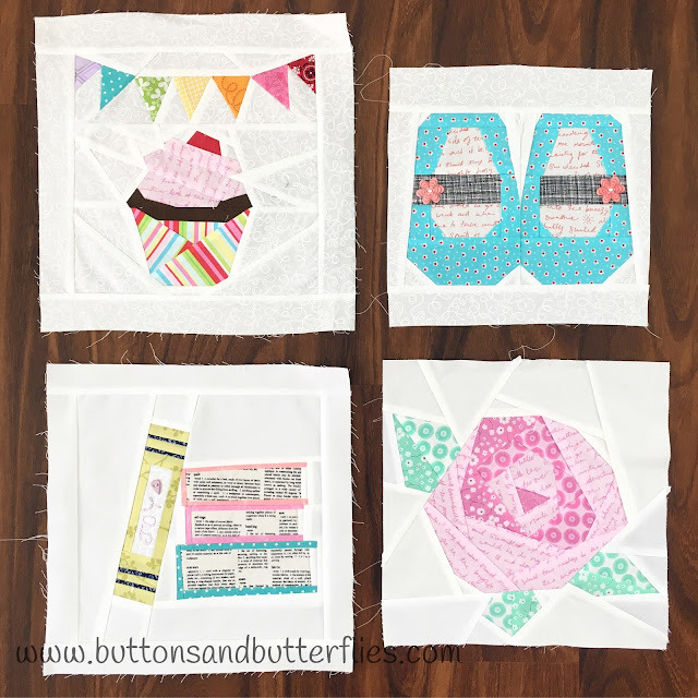 Buttons and Butterflies Jamie's Birthday Quilt {Block 8}