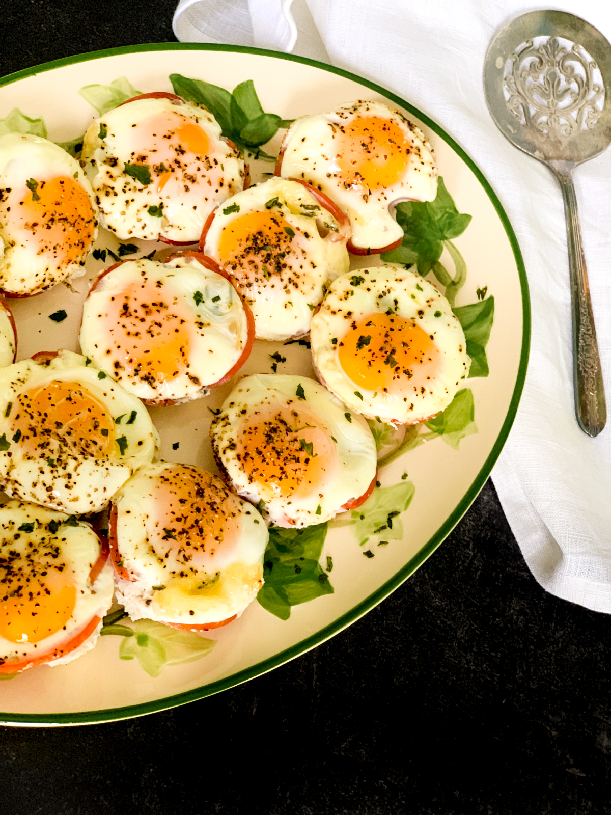 Canadian Bacon & Gruyere Egg Cups