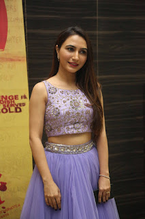 Actress Dhriti Pos in Purple Lehnga Lehenga Choli at Keshava Telugu Movie Audio Launch  0010