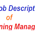 Full Job Description of Training Manager