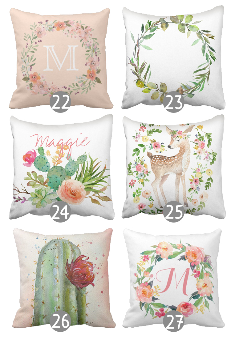 The Craft Patch: 27 Gorgeous Floral Throw Pillow Covers under USD10
