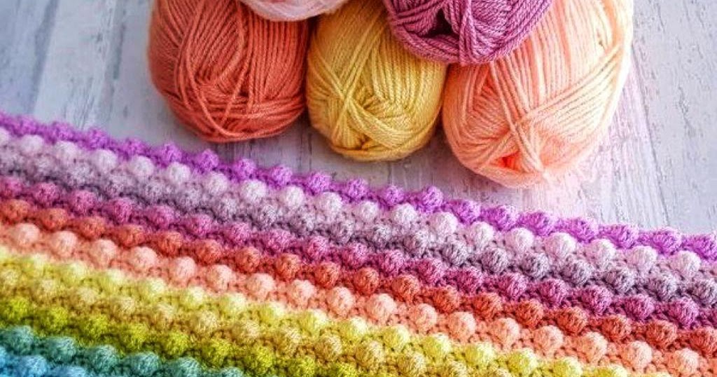Wonderful bobble stitch Baby Blanket Pattern Step by step Free