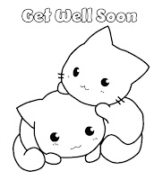 coloring pages of Get well soon greeting cards