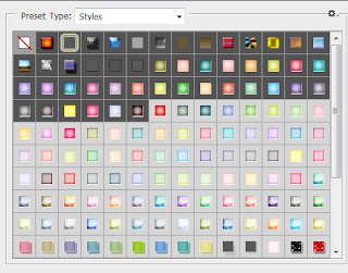 Colored photoshop styles set