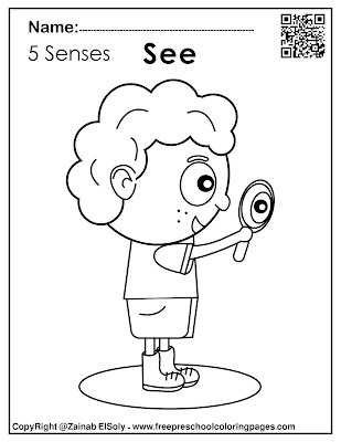 5 senses activities for kids , free printable preschool coloring pages,see,sight,eyes,hear,sound,ears,taste,mouth,touch,hand,feel,nose,smell
