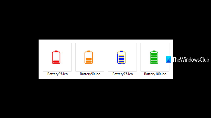mostrar iconos de porcentaje de batería personalizados