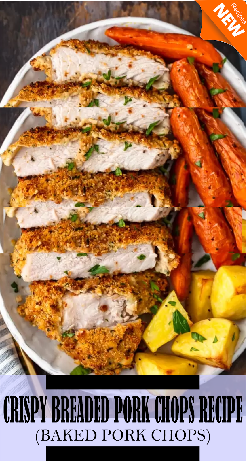 CRISPY BREADED PORK CHOPS RECIPE (BAKED PORK CHOPS) Think food