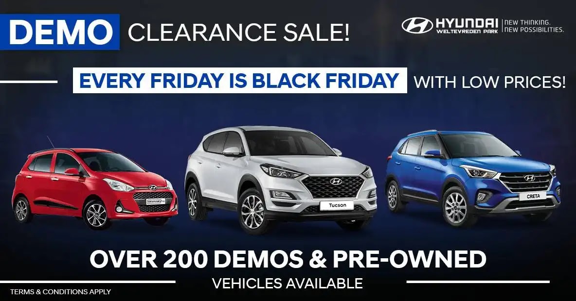 List of Best Black Friday New Car Deals include financing in South Africa