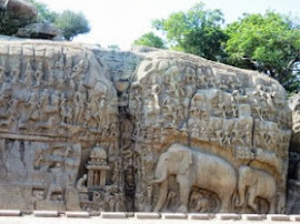 The rock sculpture Arjuna's Penance Mahabalipuram