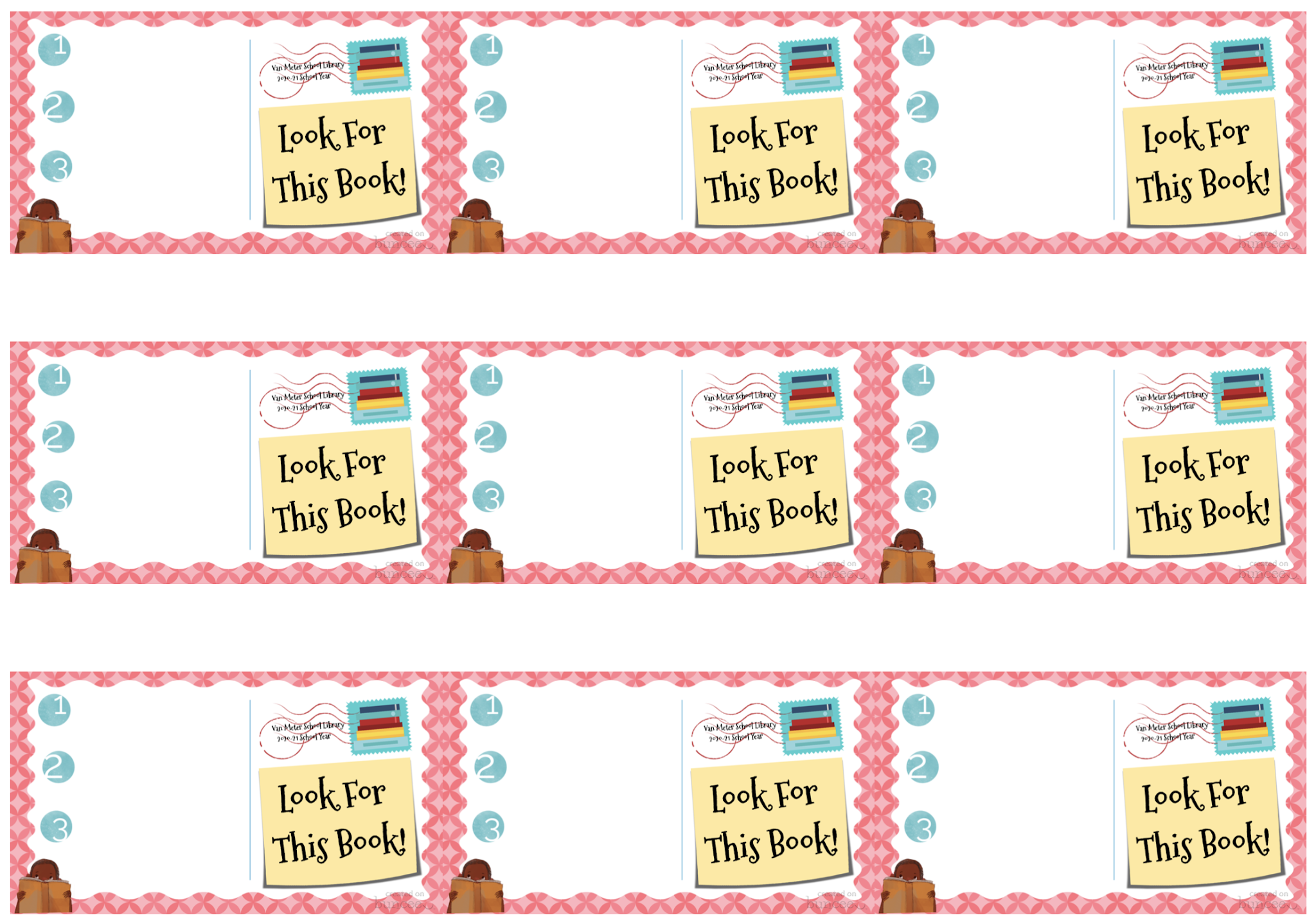 The Library Voice Look For This Book! Slips For Your Readers This Year!