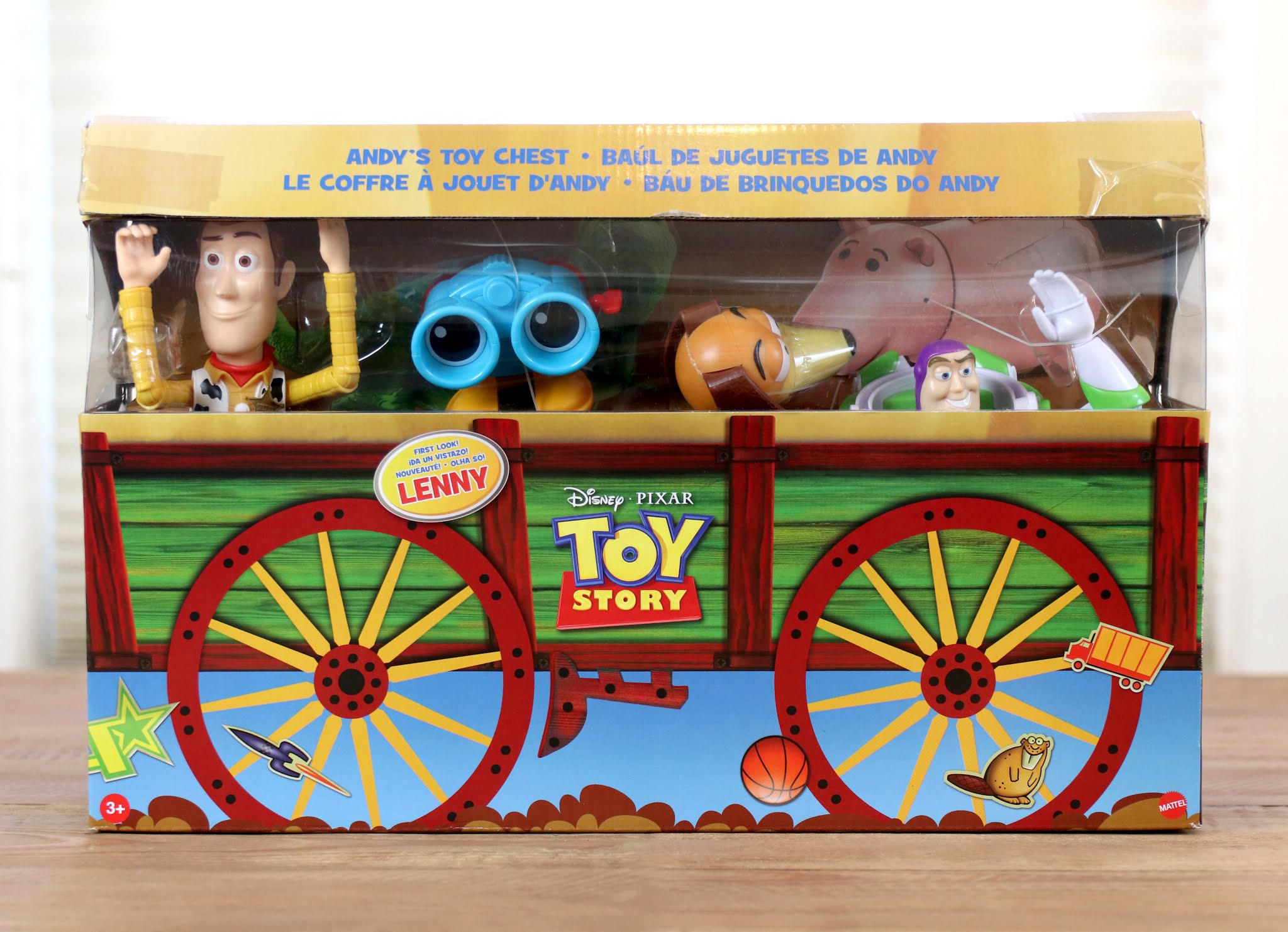 Baúl de Juguetes de Andy Buzz, Woody, Slinky Y Lenny Toy Story Mattel