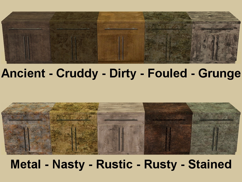 TheNinthWaveSims The Sims 2 Kitchen Basic Grunge Recolours