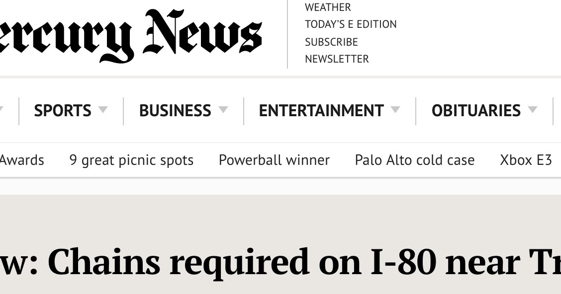 Cliff Mass Weather Blog Snow and Chains In California's Sierra Nevada