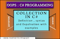 COLLECTIONS IN C# ~ readrwrite blogs