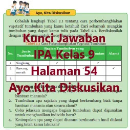 Kunci Jawaban Ipa Kelas 9 Halaman 54 Ayo Kita Diskusikan Buku Ilmu Pengetahuan Alam Wali Kelas Sd