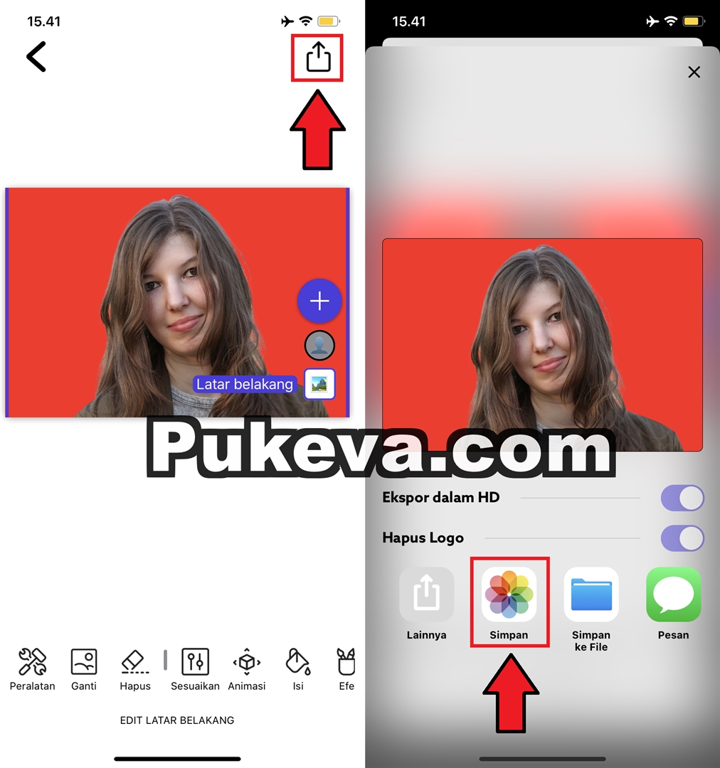 Cara Membuat Pas Foto Background Merah, Biru, dll. di iPhone PUKEVA