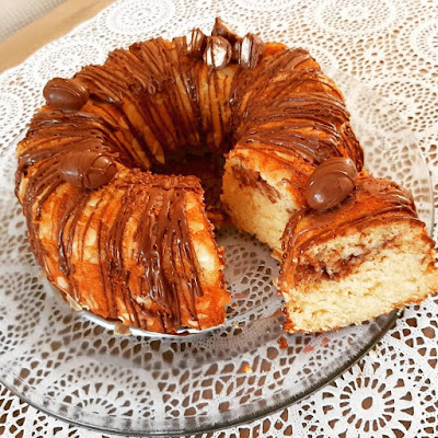 كيكة بالتفاح محكوك