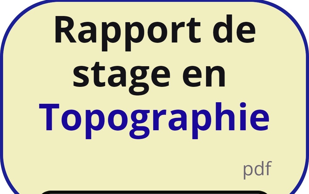 Rapport de stage géomètre topographie