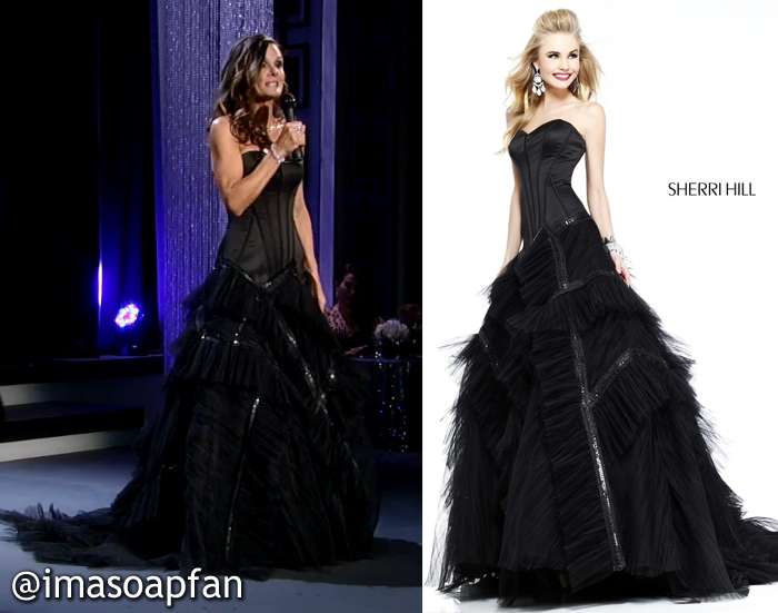 Lucy Coe, Lynn Herring, Black Tulle Corset Gown, Sherri Hill, Nurses Ball, GH, General Hospital, Season 52, Episode 28, 5/08/14