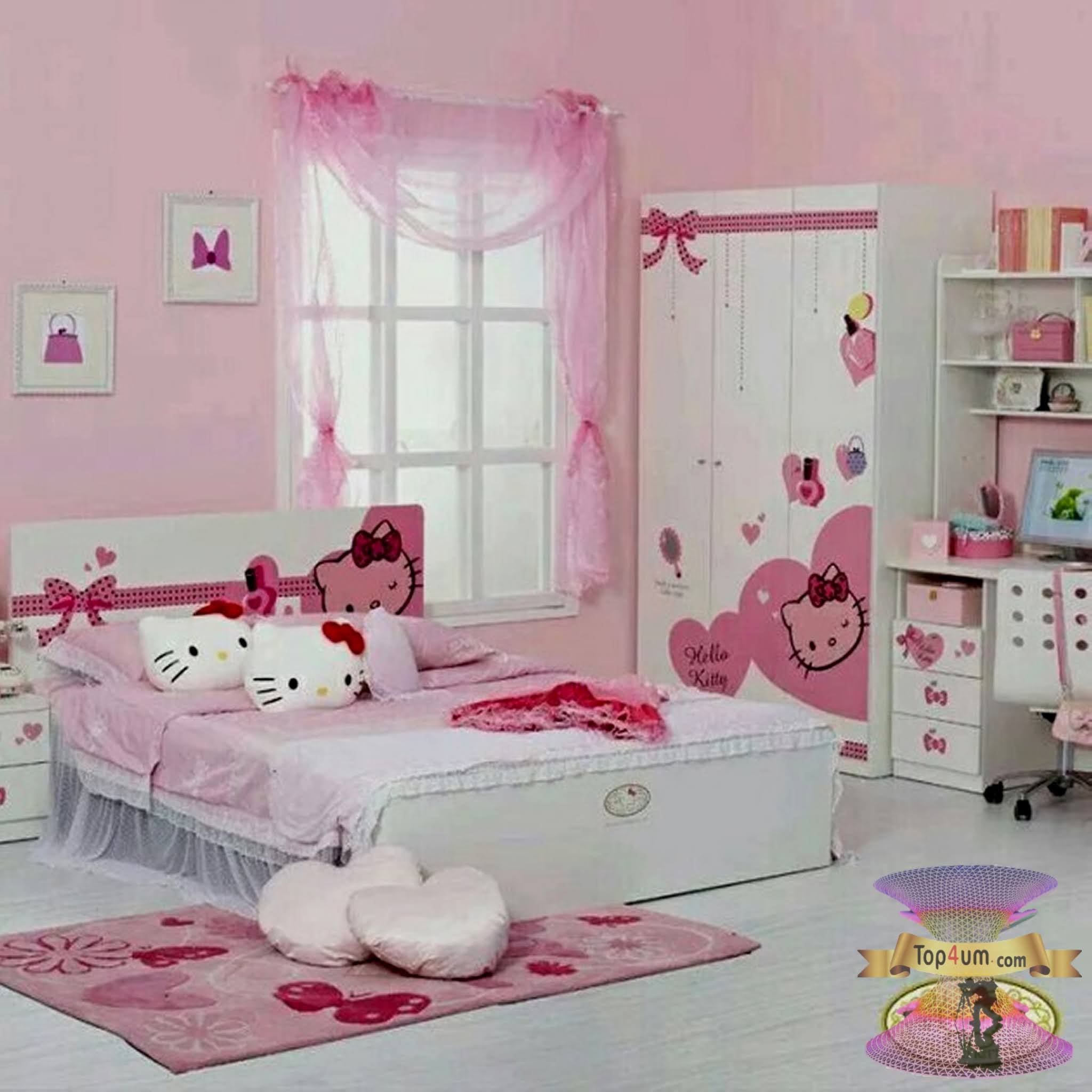 اروع تصاميم وأشكال غرف اطفال هيلو كيتي كامله للبنات 2021 اروع تصاميم وأشكال غرف اطفال هيلو كيتي كامله للبنات 2021