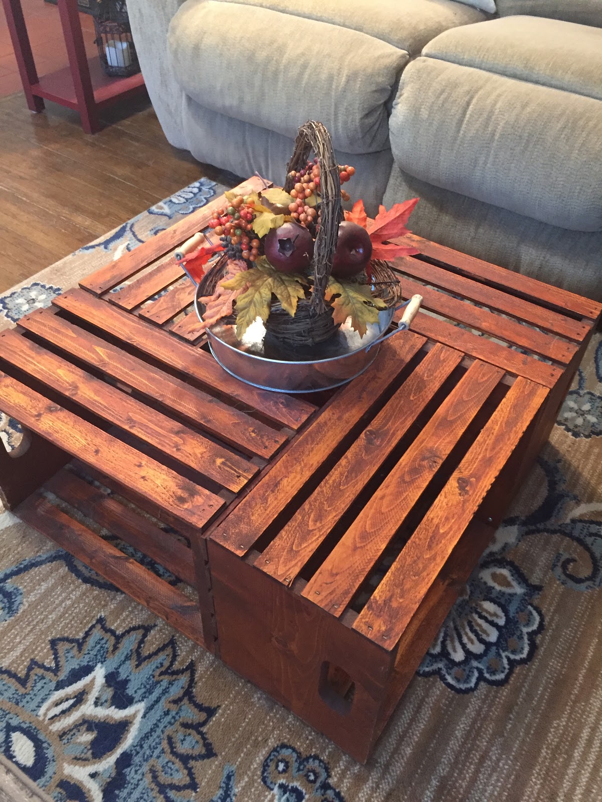 DIY Wooden Crate Coffee Table - The Legal Duchess