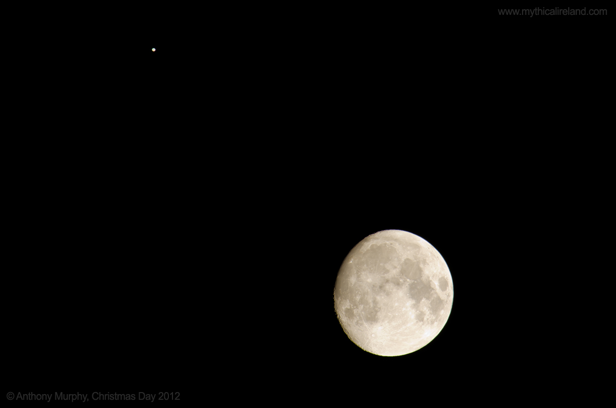 Mythical Ireland Blog The Christmas Star Moon And Jupiter In Taurus