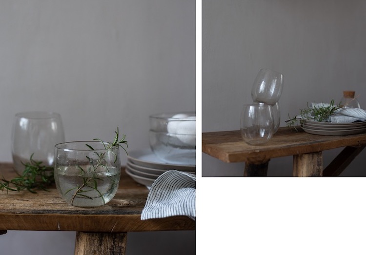 My Spring Table With Danish Recycled Glassware