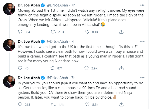 Joe Abah tells Nigerian youths their best choice is ABROAD 4