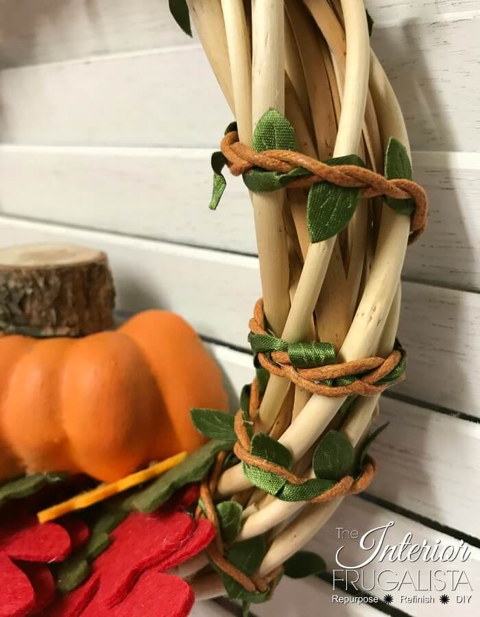 Easy 5 Minute Dollar Store Pumpkin Fall Wreath Interior Frugalista