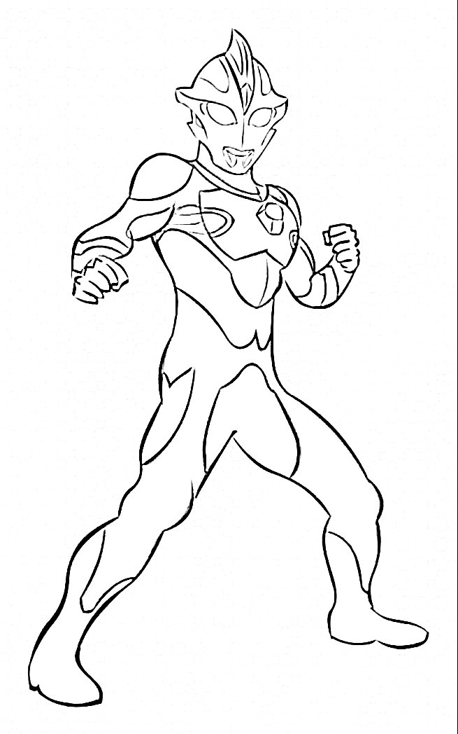 Gambar Mewarnai Ultraman
