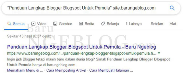 Cara Cek Artikel Blog Sudah Terindex Google atau Belum Cara Cek Artikel Blog Sudah Terindex Google atau Belum