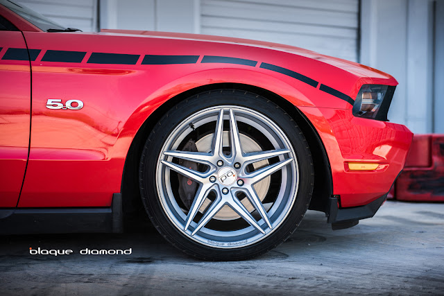 2012 Ford Mustang Fitted With 20 Inch BD-8’s in Silver - Blaque Diamond Wheels