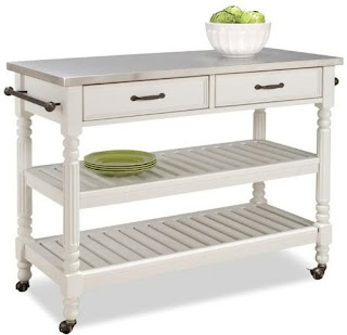Kitchen cart with wheels pictured Home Styles 521995 Savanna Kitchen Cart White Finish cart on wheels for kitchen long squared wide model luxury restaurant solution
