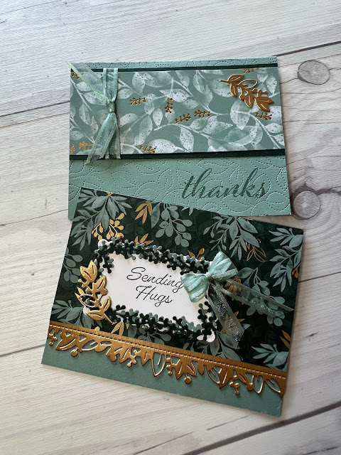 Two floral greeting cards using Stampin' Up! Ever Eden Specialty Deisgner Series Paper
