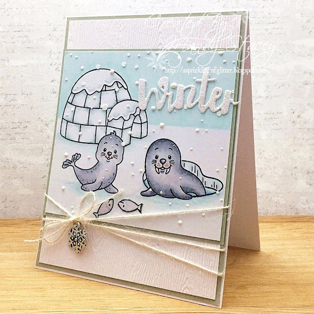 Sunny Studio Stamps: Polar Playmates Customer Card by Mandy Stacey