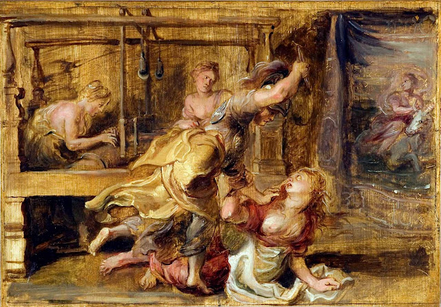 Арахна и Паллада, Питер Пауль Рубенс, 1636-1637 гг.